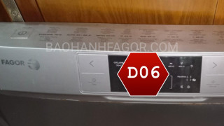 Chữ D06 trên màn hình điều khiển máy rửa bát Fagor và cách xử lý